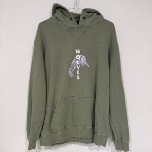 Darc Sport 2022 Wolves Pullover Terry Cotton Hoodie Size M Green